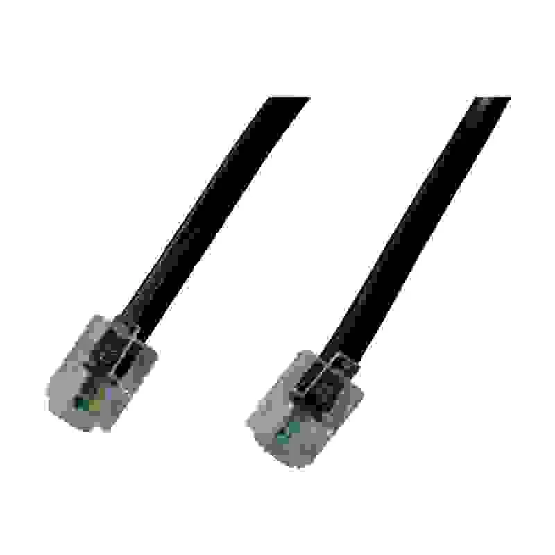 RJ12 Plug x3 Flat-Oval Cable